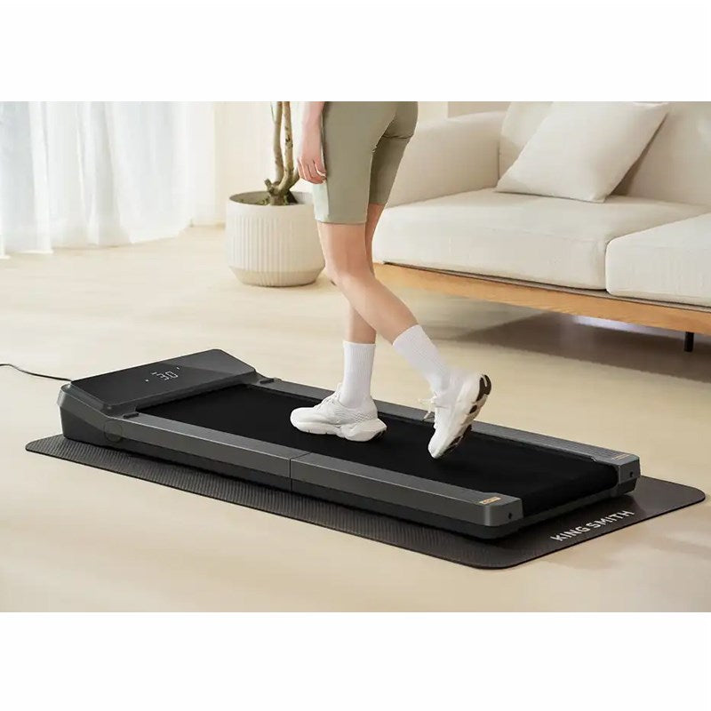 King Smith Z3 Walking Pad Foldable Treadmill with Max Speed 6 km/h, 1HP Brushless Motor - Black