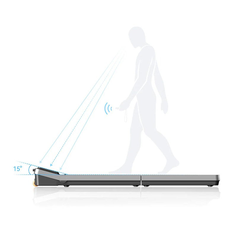 King Smith Z3 Walking Pad Foldable Treadmill with Max Speed 6 km/h, 1HP Brushless Motor - Black