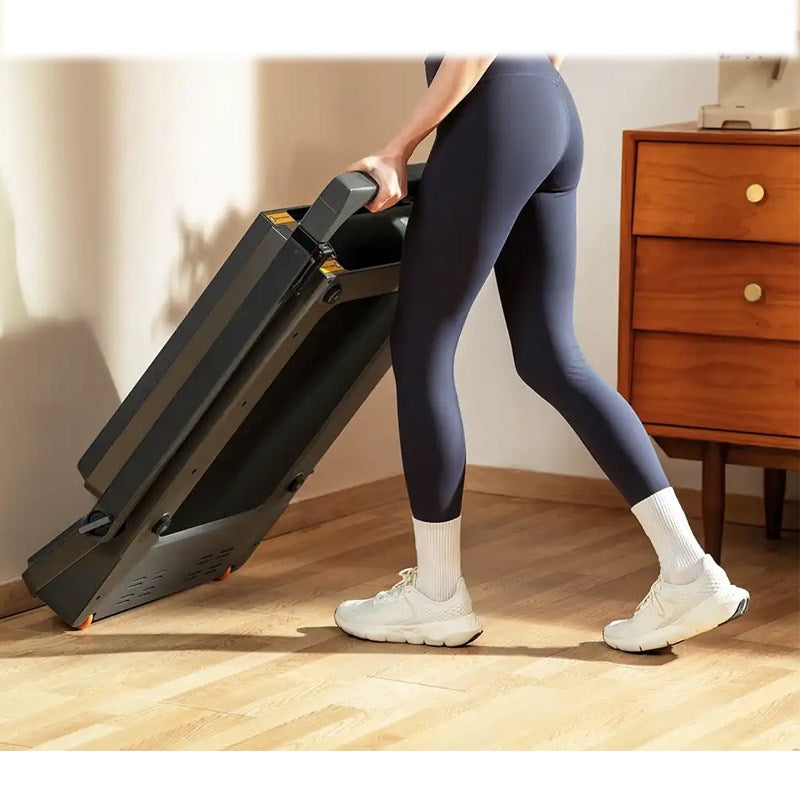 King Smith Z3 Hybrid Walking Pad Foldable Treadmill with Side Armrest, Max Speed 10 km/h, 1HP Brushless Motor - Black