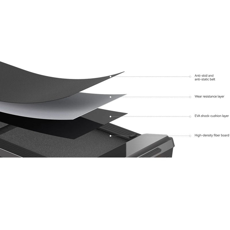 King Smith Z3 Walking Pad Foldable Treadmill with Max Speed 6 km/h, 1HP Brushless Motor - Black