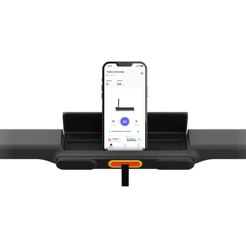 King Smith R3 Hybrid+ Walking Pad Foldable Treadmill with Side Armrest, Max Speed 12 km/h, 1HP Brushless Motor - Black