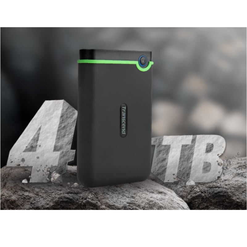 Transcend 4 TB StoreJet 25M3S, Supreme Shock-Resistant - Portable HDD - Iron Grey