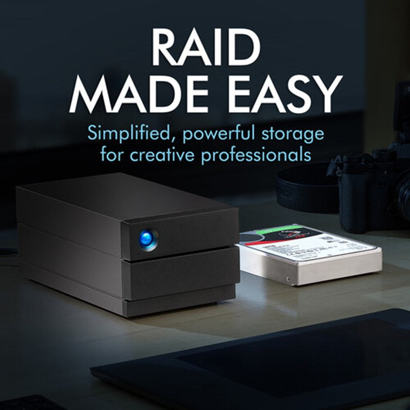LaCie 2big RAID 40TB External Hard Drive Desktop HDD – USB-C, 7200 RPM Enterprise Class Drives, for Mac and PC Desktop -  STHJ40000800