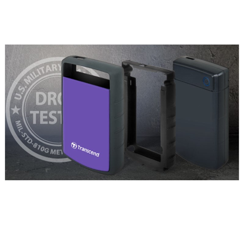 Transcend 2 TB StoreJet 25H3 Supreme Shock-Resistant -Portable HDD - Purple