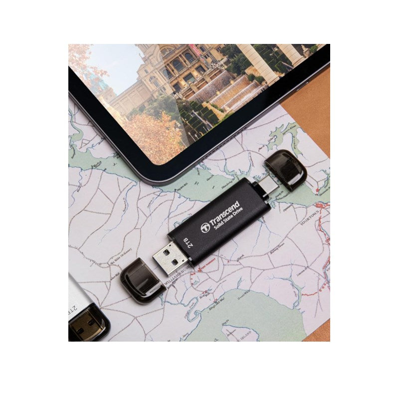 Transcend 1 TB ESD310 Smallest Portable SSD ,Type C - Black