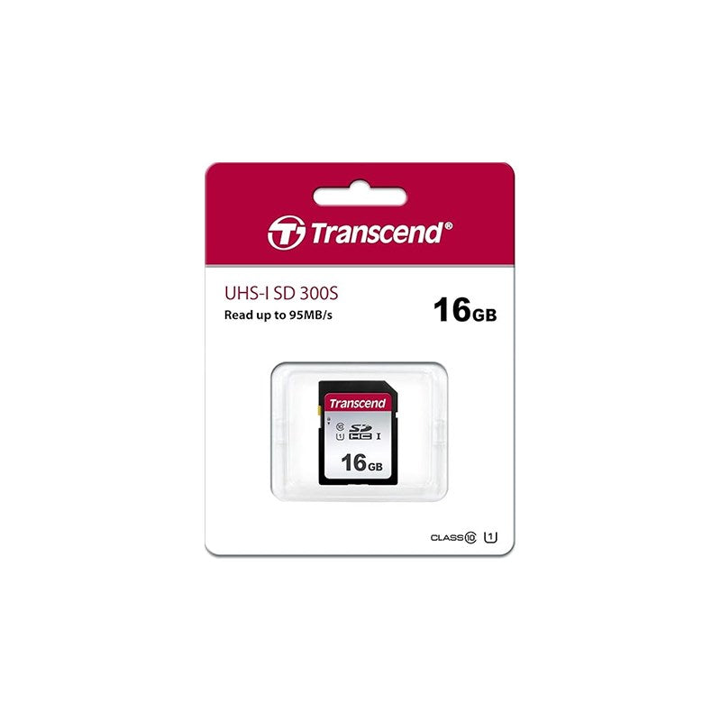 Transcend 16 GB SDXC/SDHC 300S Memory Card - Black
