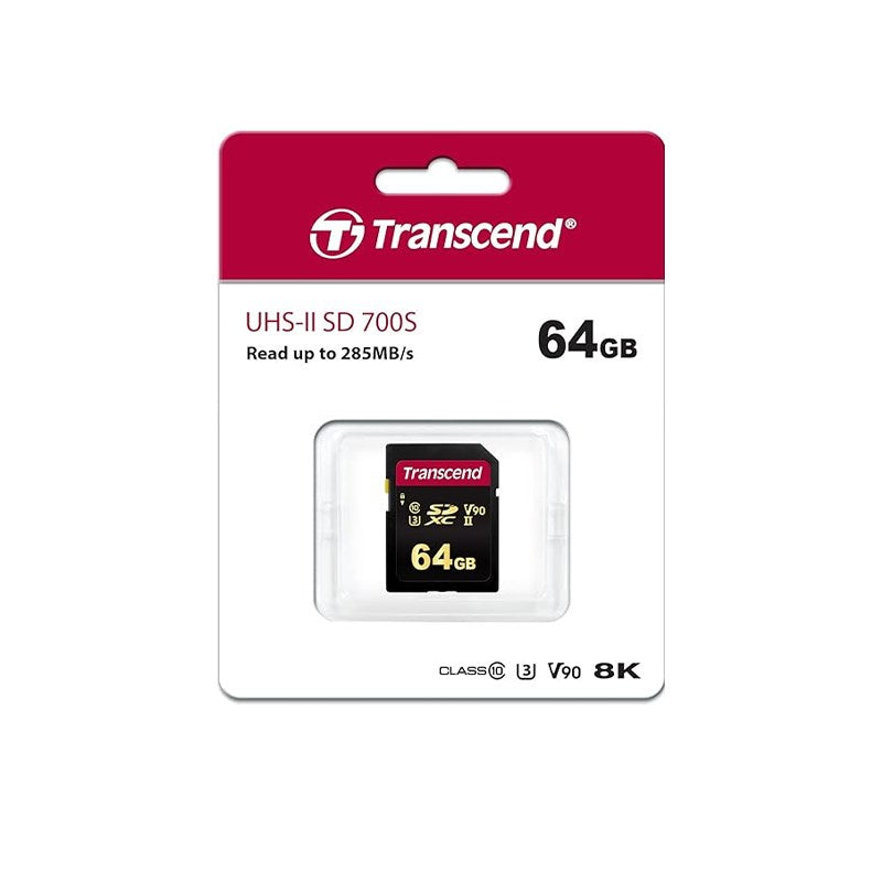 Transcend 64 GB UHS-II U3 V90 SDHC Flash Memory Card