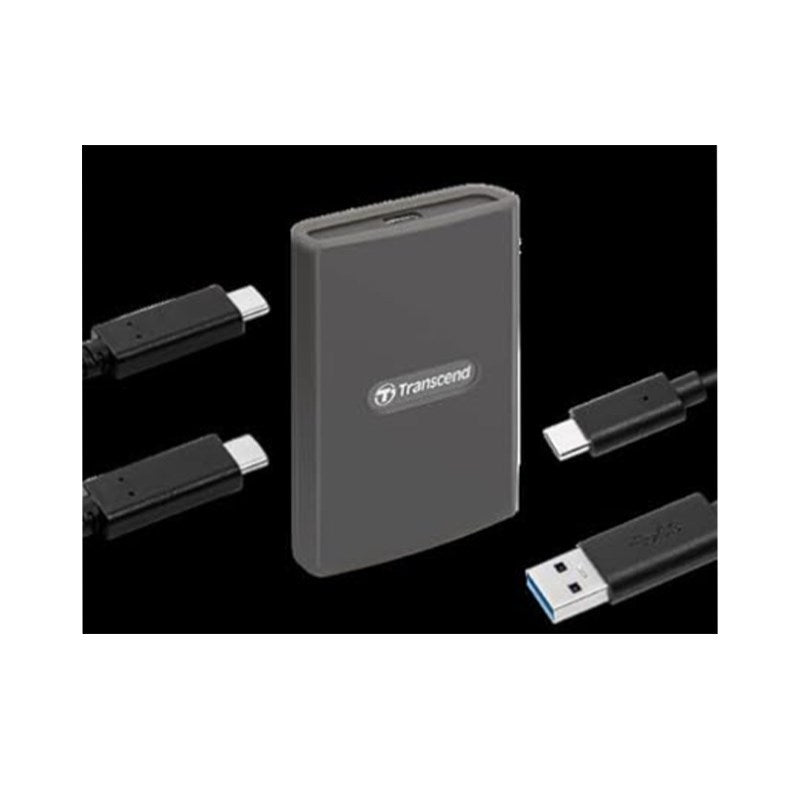 Transcend CFexpress Card Reader, Type B, USB 3.2 Gen 2x2, 20 Gbps, for Photography and Cinematic Experts, Provide Type A and Type C Cables - Space Grey