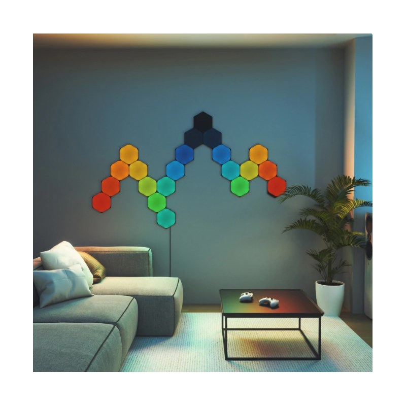 Nanoleaf Shapes Hexagon Limited Edition Expansion Pack 3 Light Panels (Panels Only) - Ultra Black
