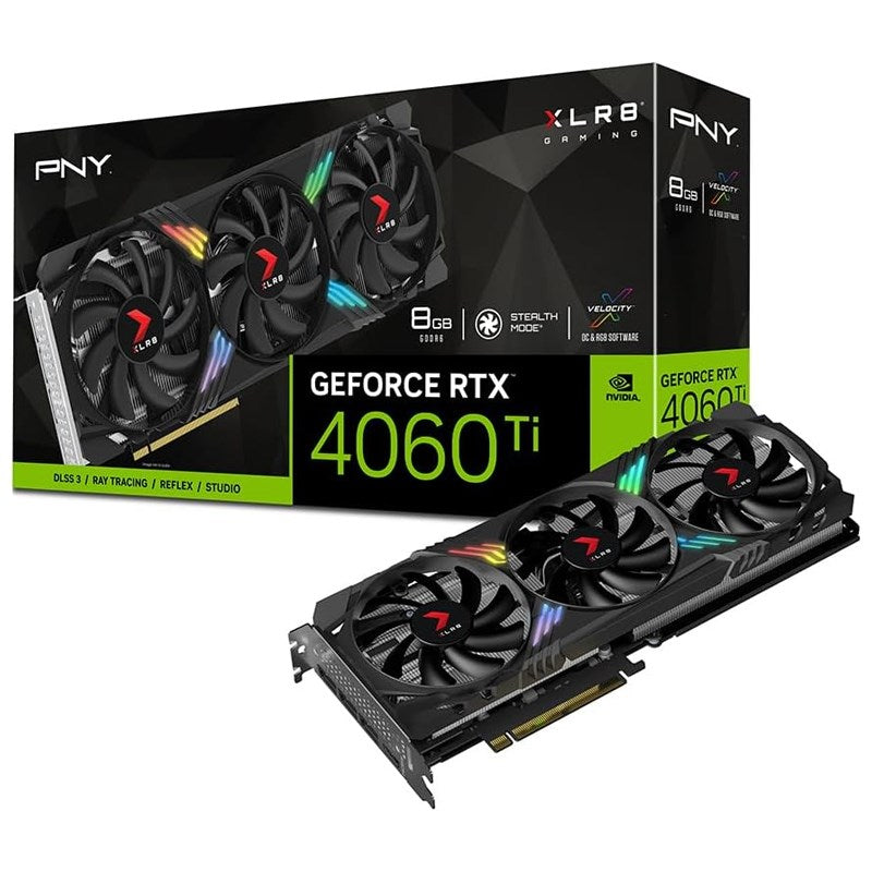 PNY GeForce RTX 4060 Ti 8GB XLR8 Gaming VERTO EPIC-X RGB GDDR6 Gaming Graphics Card