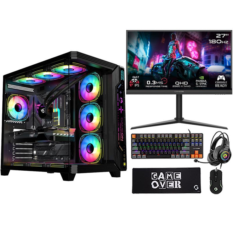 i5 GAMING PC, i5-14600K, RTX 4060 Ti 8GB, Windows 11 Pro with GAMEON Gaming Monitor and 4in1 Gaming Kit