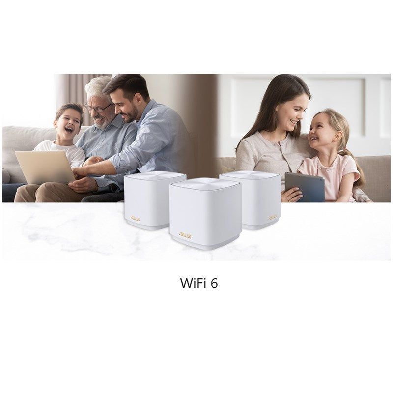 ASUS ZenWiFi AX Mini XD4 - AX1800 Wireless Whole-Home Mesh Wi-Fi 6 System 2 Pack - White