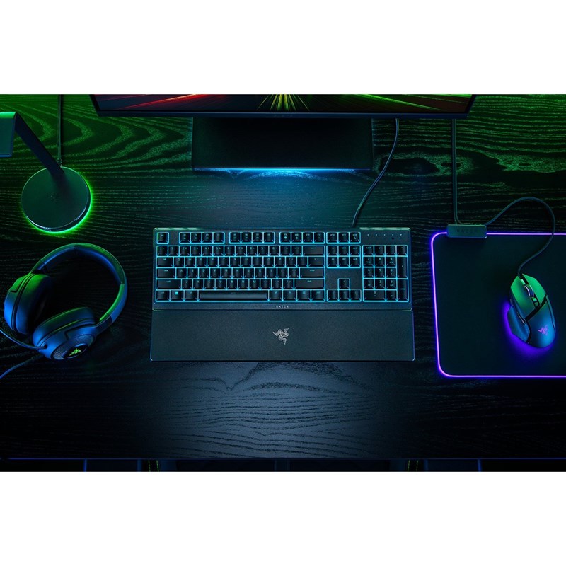 Razer Ornata V3 X Wired RGB Membrane Gaming Keyboard, Silent Membrane Switches (US Layout) - Black - Open Box