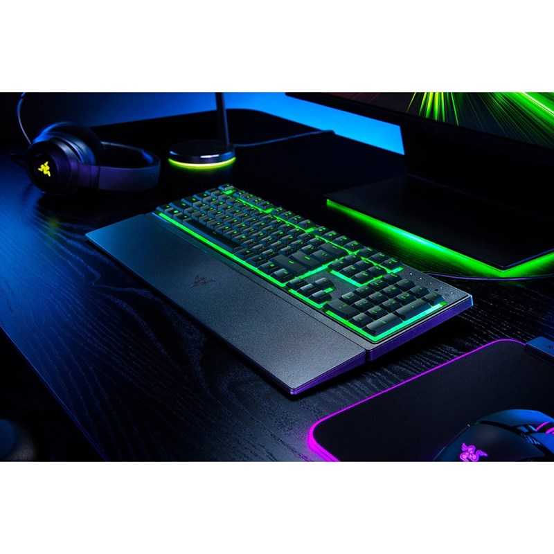 Razer Ornata V3 X Wired RGB Membrane Gaming Keyboard, Silent Membrane Switches (US Layout) - Black - Open Box