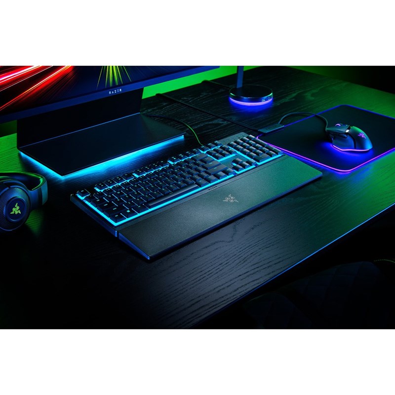 Razer Ornata V3 X Wired RGB Membrane Gaming Keyboard, Silent Membrane Switches (US Layout) - Black - Open Box