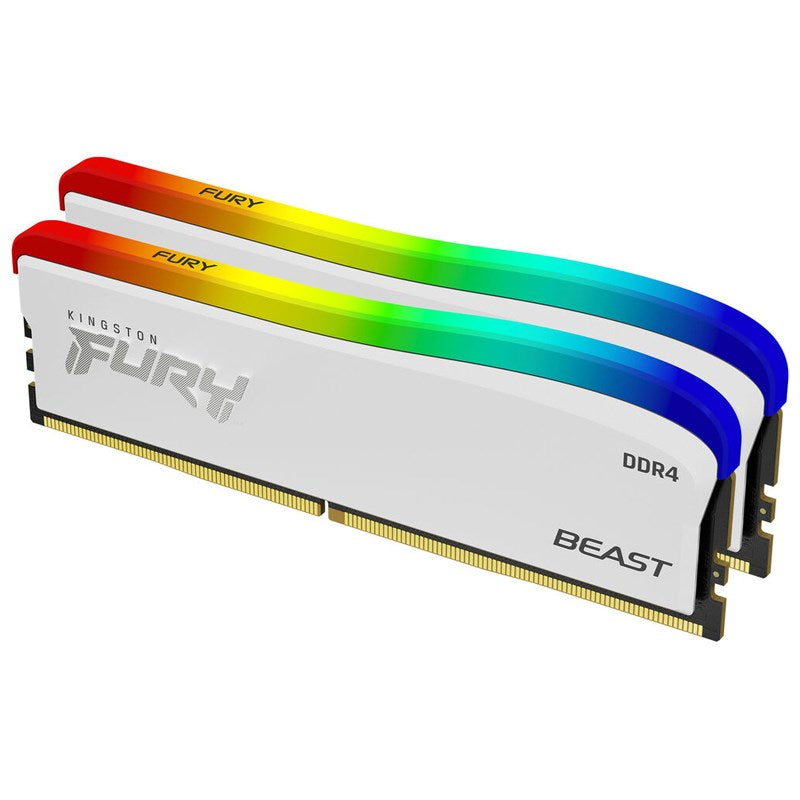 Kingston FURY Beast RGB Special Edition 16GB (8GB x2) DDR4 3200MHz RAM Memory Kit - White