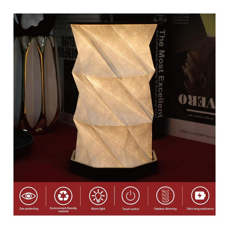 Gadgeton Touch Wireless Bedside Table Lamp, Folding Table Lamps Dimmable LED Table Lamp USB Portable Night Light