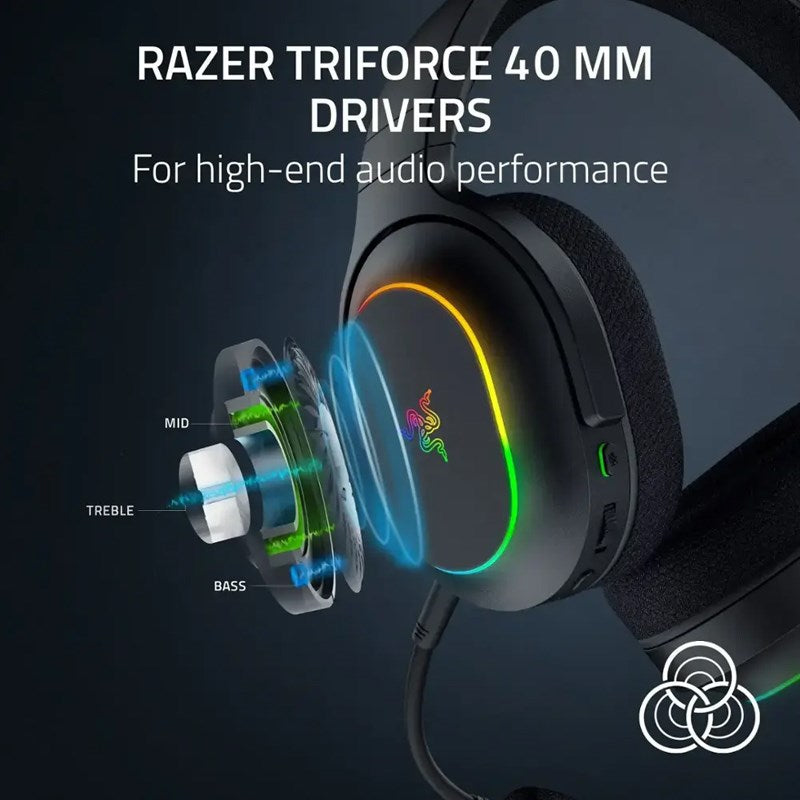 Razer Barracuda X Chroma Wireless Multi-Platform Gaming Headset for PC, PS4/PS5, Switch - Black