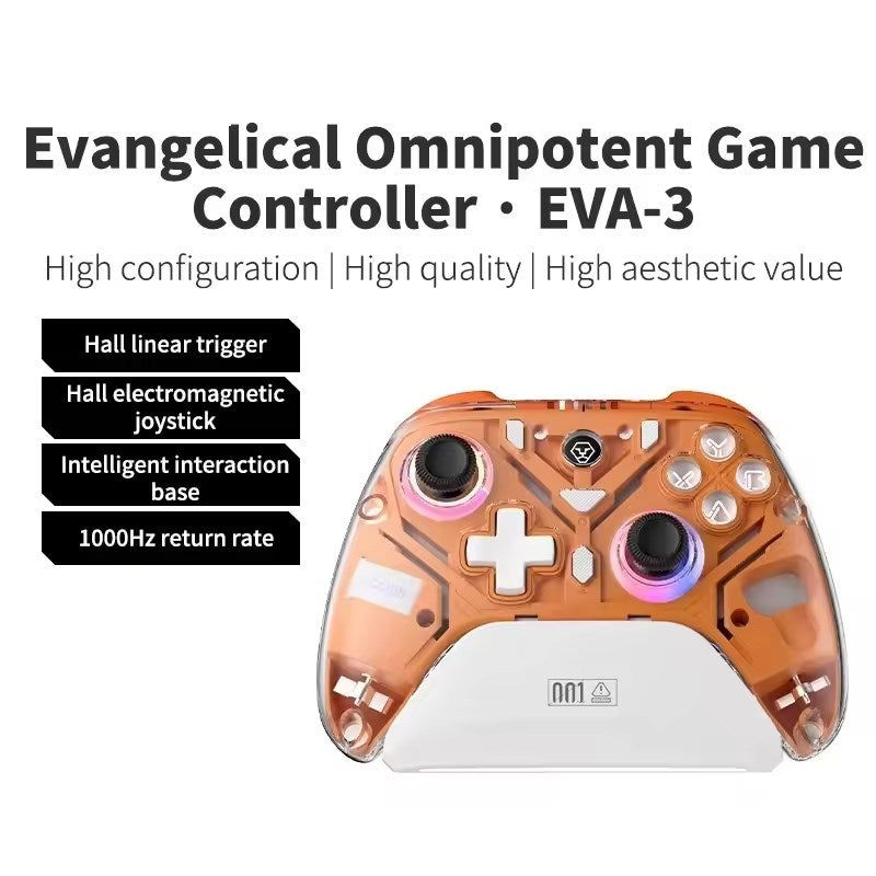 Access K10 Hall Effect Wireless RGB Gaming Controller With Charging Dock For PC, Phone, Switch - Orange