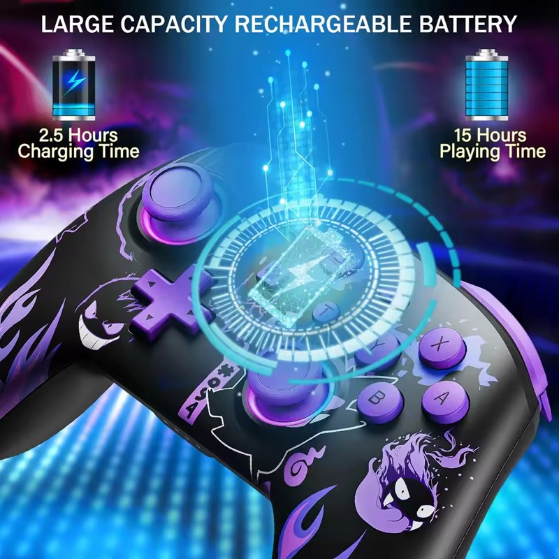 Access Lighting Rakshasa Genggui Wireless RGB Gaming Controller For PC, Phone, Switch - Purple
