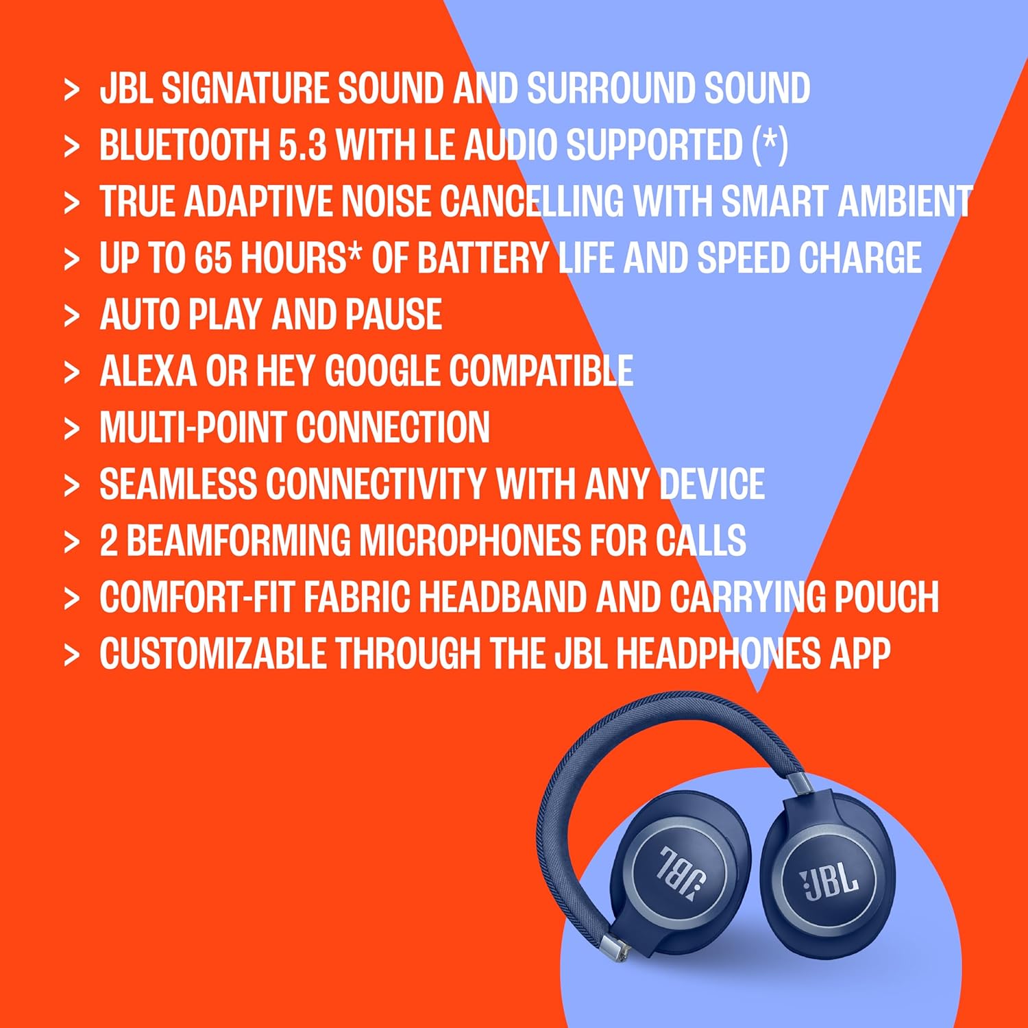 JBL Live 770NC Wireless Over-Ear Noise Cancelling Headphone