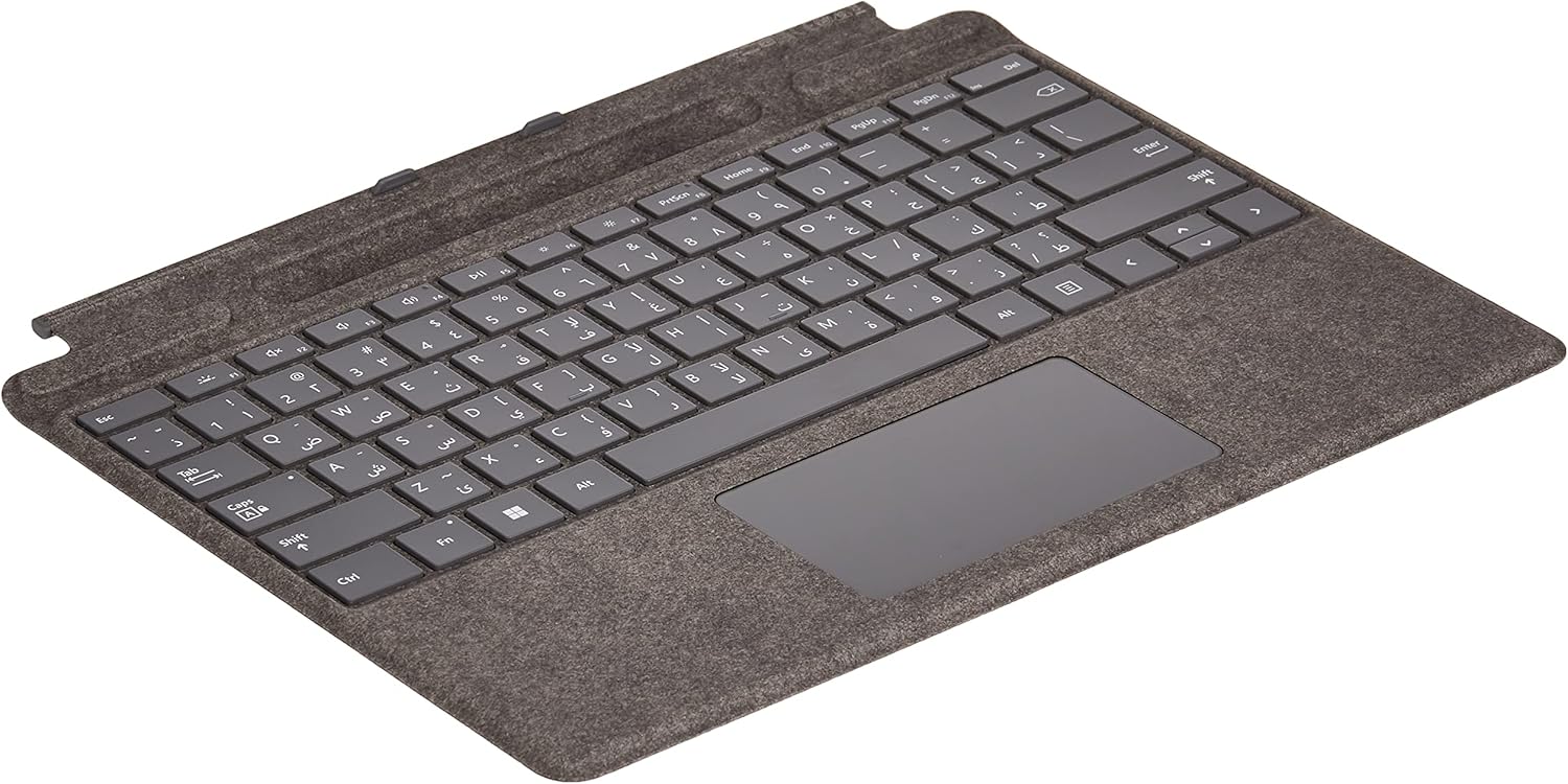 Microsoft Surface Signature Keyboard With Slim Pen for Surface Pro 9 & Surface Pro 10, Arabic - Platinum