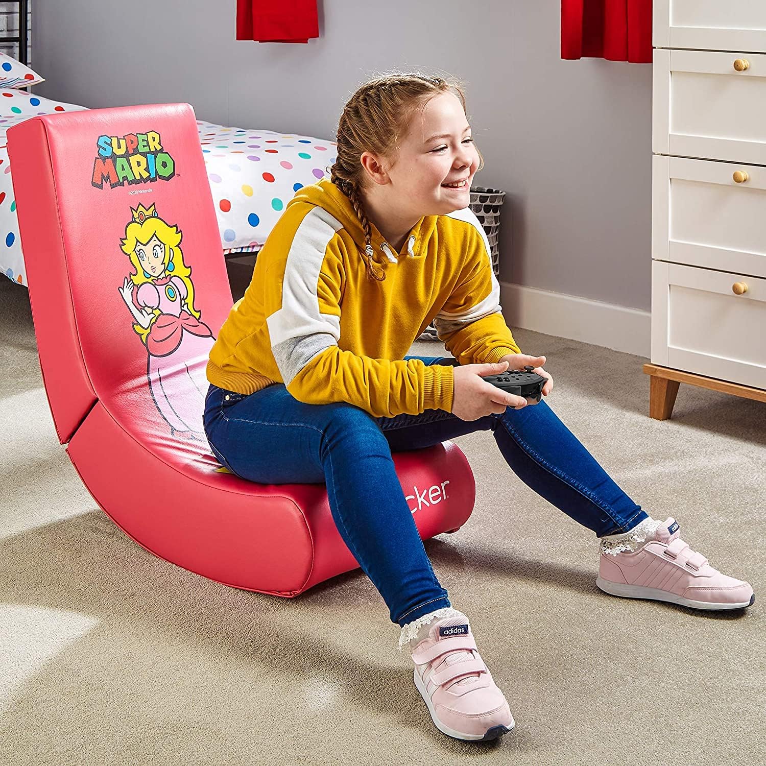 X-Rocker Nintendo All-Star PEACH Video Rocker Gaming Chair