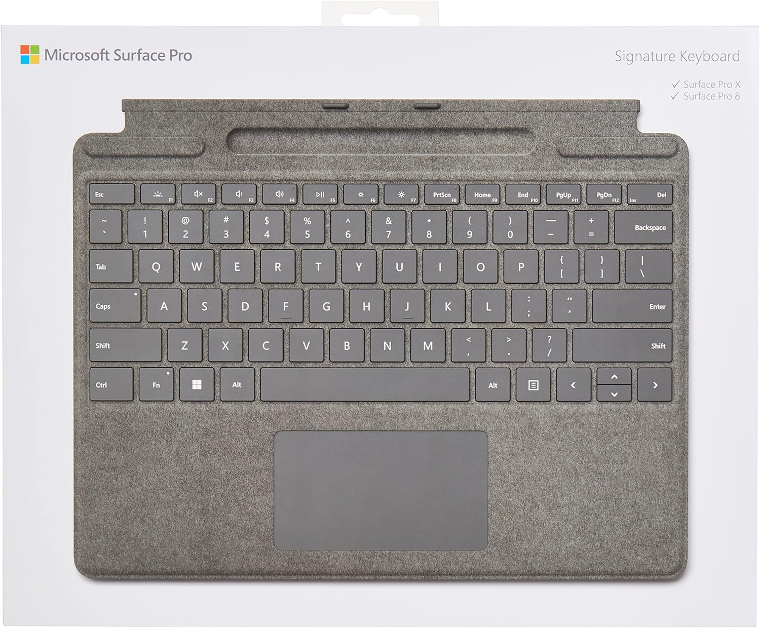 Microsoft Surface Signature Keyboard With Slim Pen for Surface Pro 9 & Surface Pro 10, Arabic - Platinum