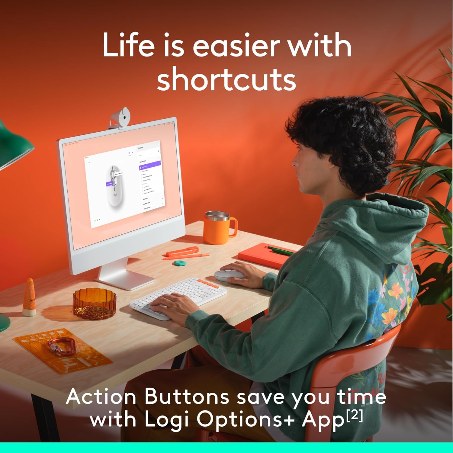 Logitech POP Mouse with Emoji - Off White