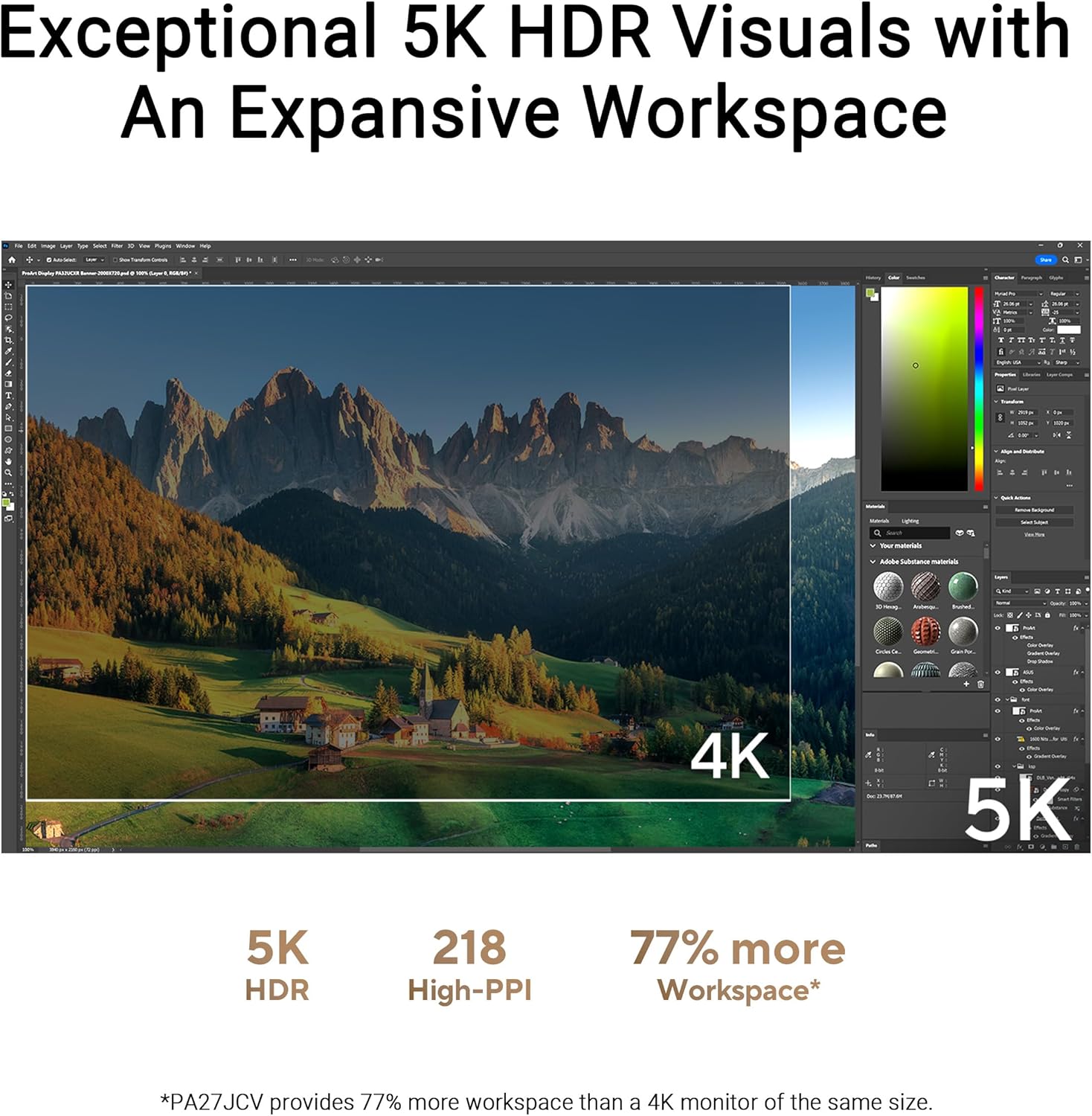 Asus ProArt Display 5K PA27JCV Professional Monitor 27