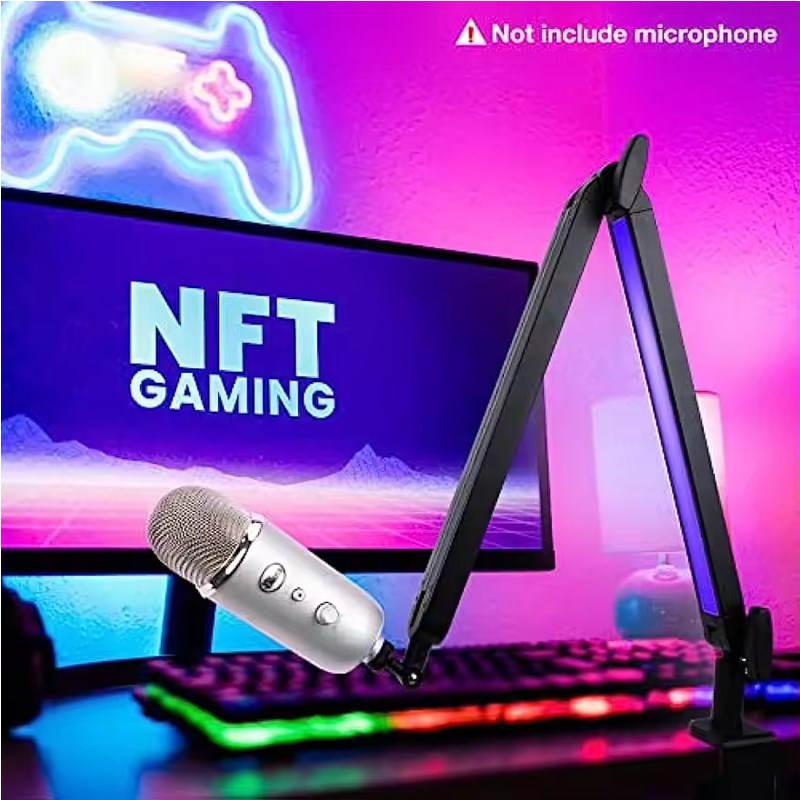Access Adjustable Heavy Suspension Boom RGB Microphone Stand - Black