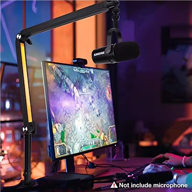 Access Adjustable Heavy Suspension Boom RGB Microphone Stand - Black