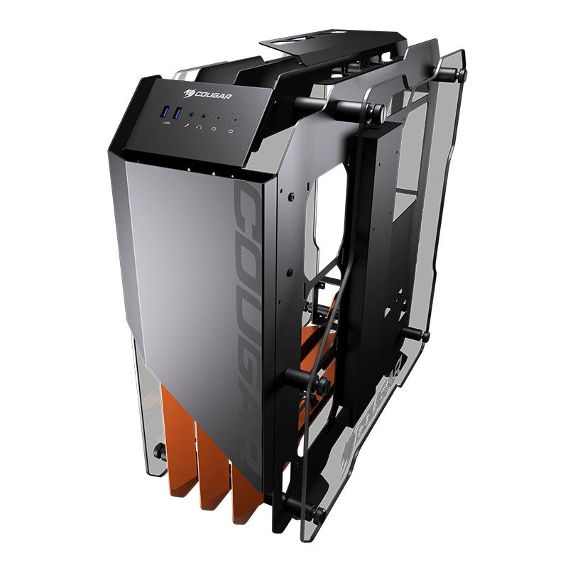 Cougar BLAZER ESSENCE Open-Frame ATX Mid Tower Gaming PC Case - Black (4 ARGB Fans Included)