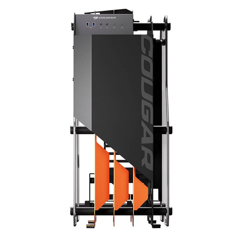 Cougar BLAZER ESSENCE Open-Frame ATX Mid Tower Gaming PC Case - Black (4 ARGB Fans Included)