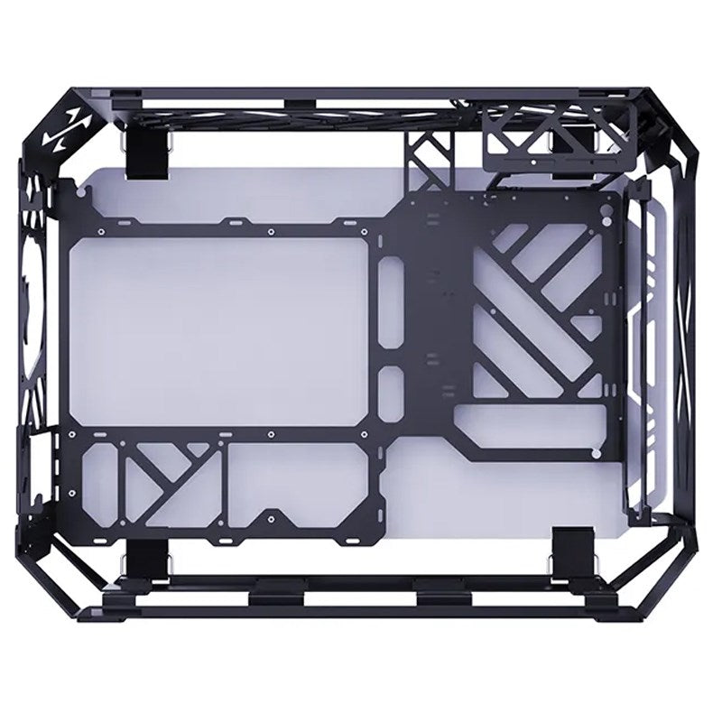 MLOONG X-ERA M-ATX Mid Tower Gaming PC Case - Black/White (4 ARGB Fans Included)