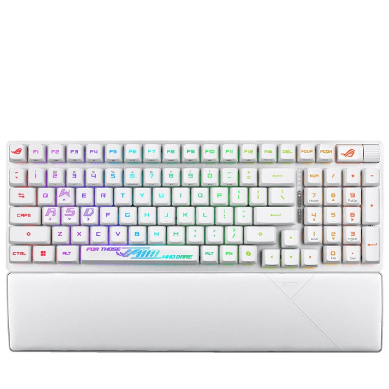 Asus ROG Strix Scope II 96 RX Wireless RGB Optical Mechanical Gaming Keyboard (ROG RX Blue Switch) (Arabic Layout) - White