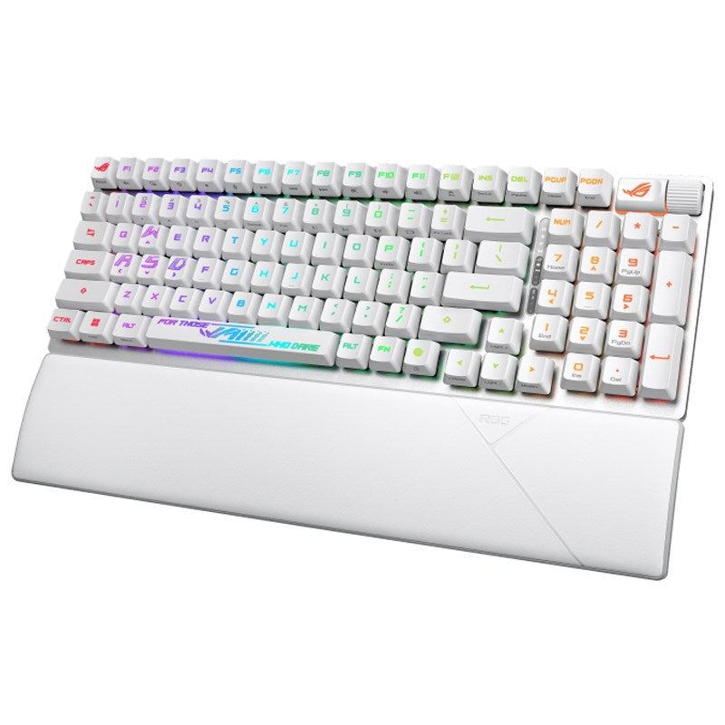 Asus ROG Strix Scope II 96 RX Wireless RGB Optical Mechanical Gaming Keyboard (ROG RX Blue Switch) (Arabic Layout) - White