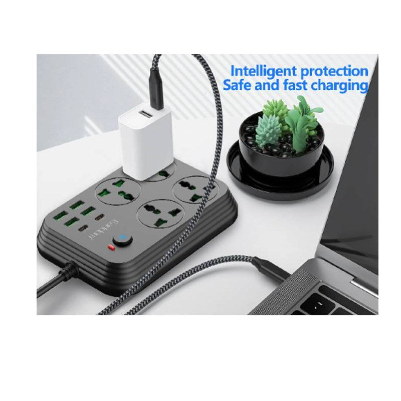 Earldom 3000 Watts Power Socket, 4 USB, 2 PD, 4 Power Plug
