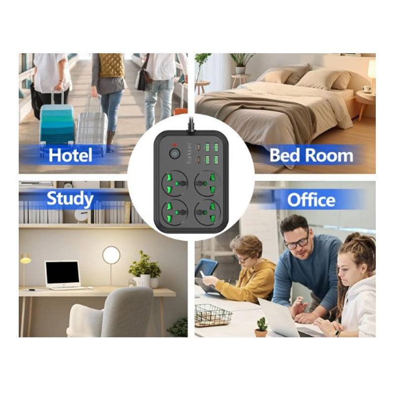 Earldom 3000 Watts Power Socket, 4 USB, 2 PD, 4 Power Plug