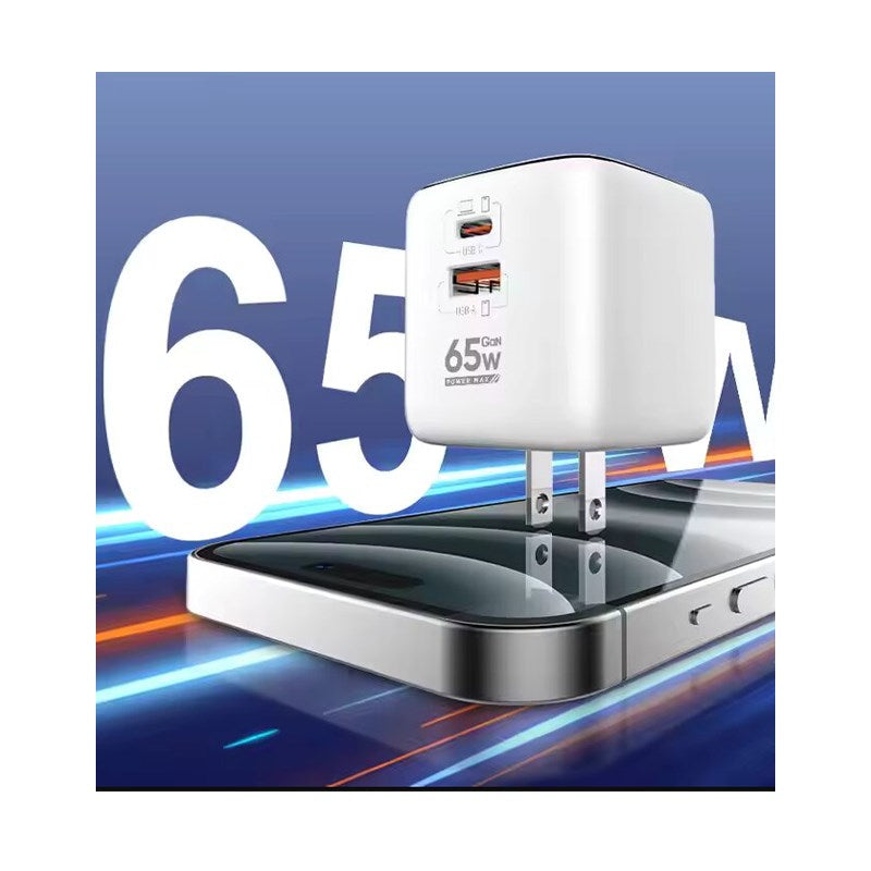 LDNIO 65 Watts GaN Super Fast Charger, 1 USB, 1 PD