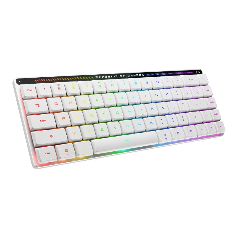 Asus ROG Falchion RX Low Profile 65% Wireless Optical Mechanical Gaming Keyboard (ROG RX Red Switches) (Arabic Layout) - White