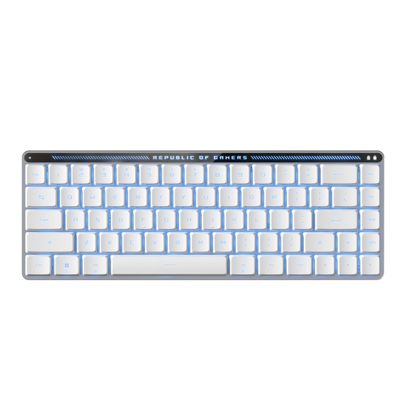 Asus ROG Falchion RX Low Profile 65% Wireless Optical Mechanical Gaming Keyboard (ROG RX Red Switches) (Arabic Layout) - White