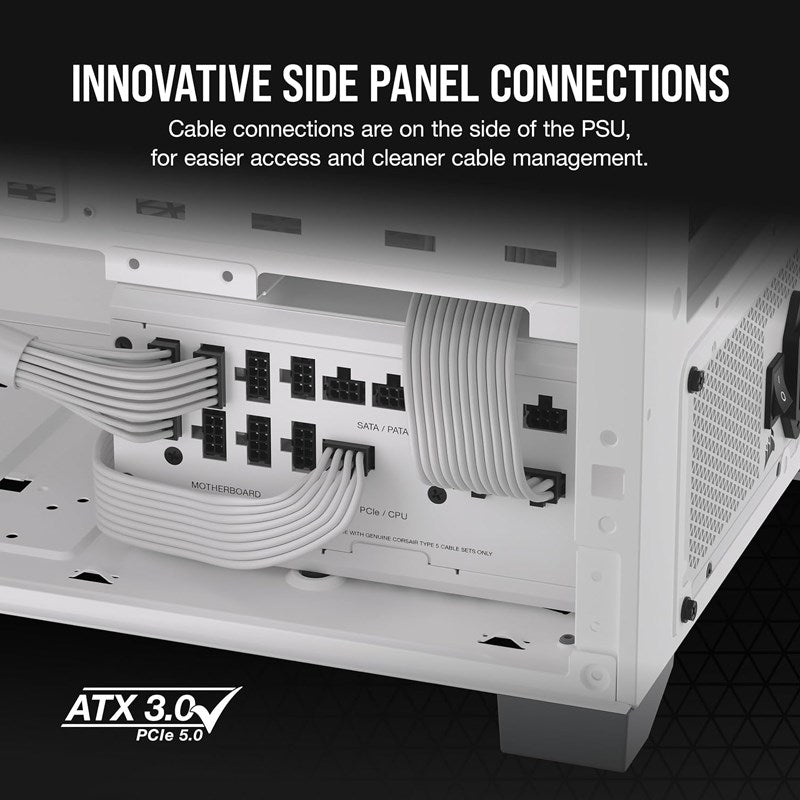 Corsair RM1200x SHIFT 1200 Watts 80 Plus Gold Fully Modular ATX Gaming Power Supply - White