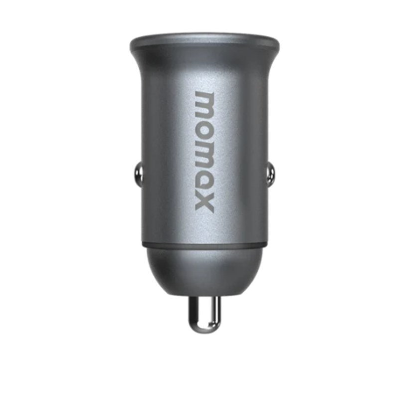 Momax MoVe 30 Watts Dual-Port Car Charger, Grey