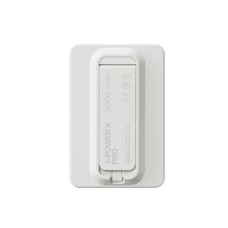 Momax 1-Power X Pro Magnetic Wireless Battery Pack (5000 mAh) with Stand and Built-in USB-C Cable