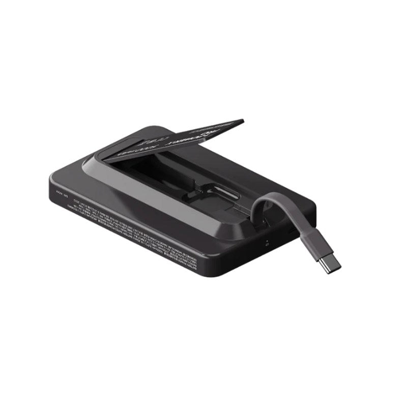 Momax 1-Power X Pro Magnetic Wireless Battery Pack (5000 mAh) with Stand and Built-in USB-C Cable