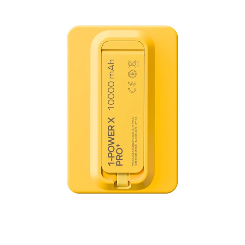 Momax 1-Power X Pro+ Magnetic Wireless Battery Pack (10000mAh) with Stand and Built-in USB-C Cable