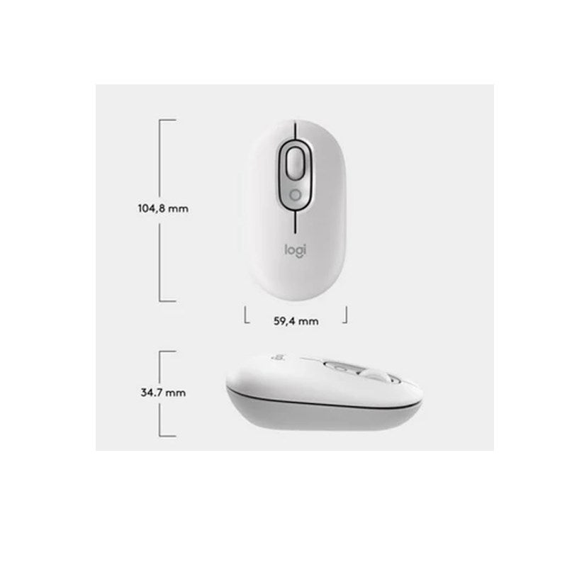 Logitech POP Mouse with Emoji - Off White