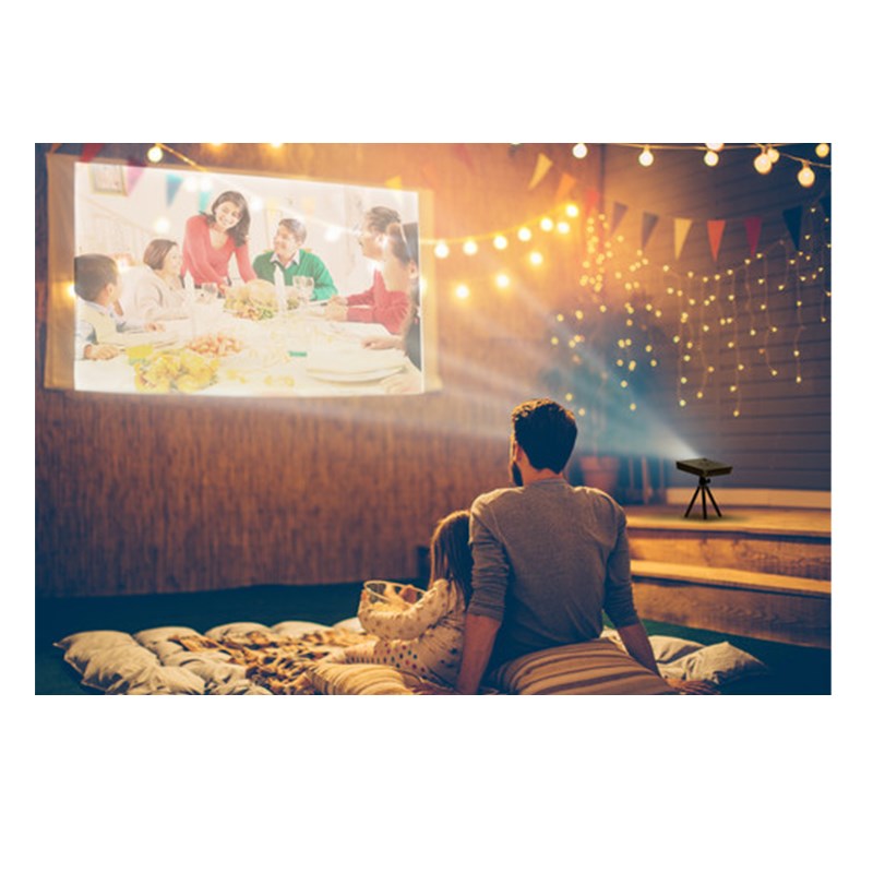 HP MP 120 Mobile LED Wireless Mini Projector with Rechargeable Battery, HDMI In/Out Smart TV Screen