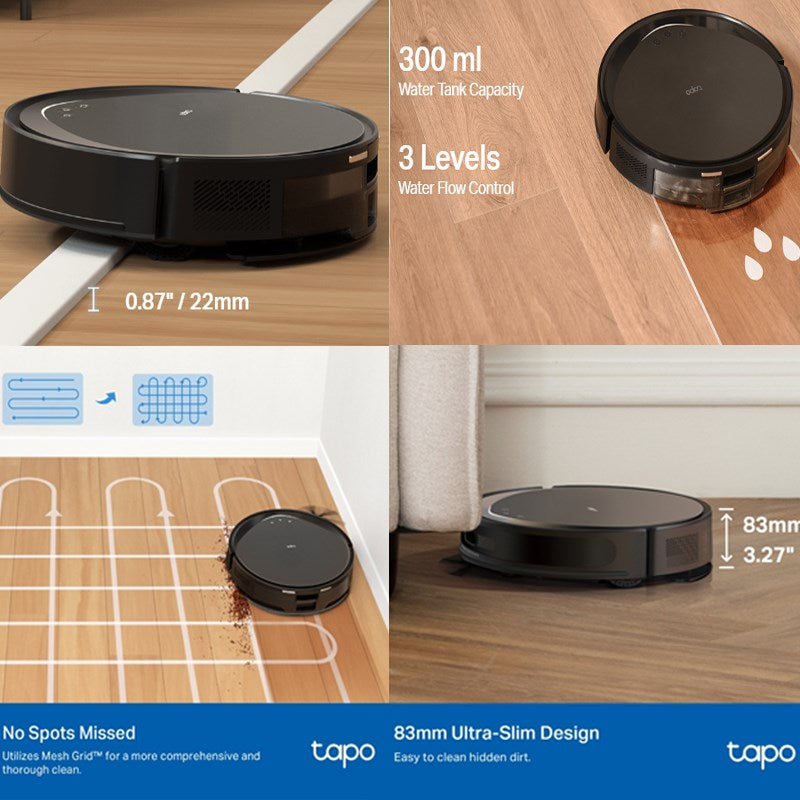 TP-Link 5300 Pa Suction MagSlim LiDAR Navigation Robot Vacuum and Mop with Auto-Empty Dock